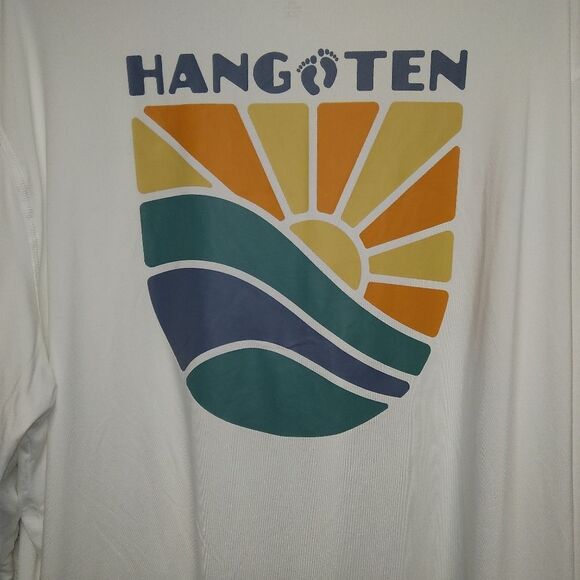 Hang Ten XXL White Ling Sleeve Tee UPF 50+ - Picture 4 of 7